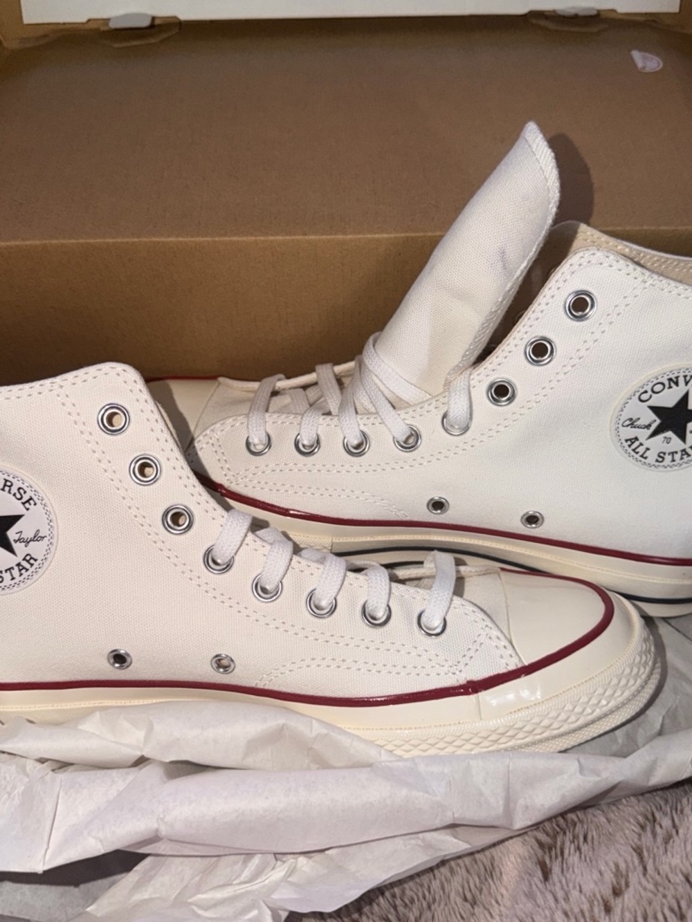 Converse Red Shoe Box with White Label
